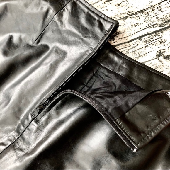 JEWELS JULIE KNAPP⚡️Genuine Leather Midi Skirt_4 - Picture 5 of 8